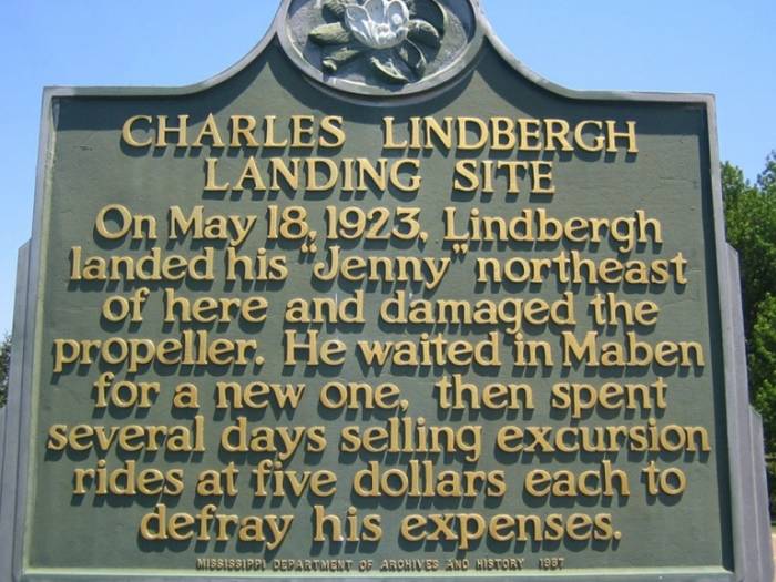 [The Charles Lindbergh Landing Site]